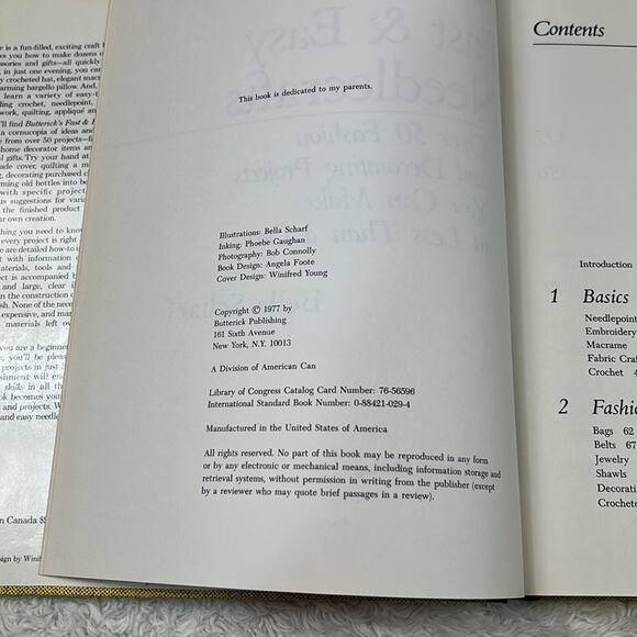 Vintage 70s Buttericks Fast & Easy NeeldeCrafts by Bella Scharf ISBN 0884210294 - Picture 4 of 11